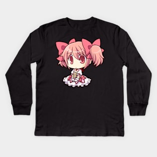 Chibi Madoka Kids Long Sleeve T-Shirt